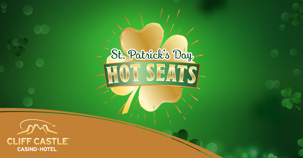CliffCastle's tweet image. Join us tomorrow and see if you can find the pot of gold at the end of the rainbow with our St. Patrick's Day Hot Seats from 12pm-10pm! Test your luck and oh don't forget to wear green!