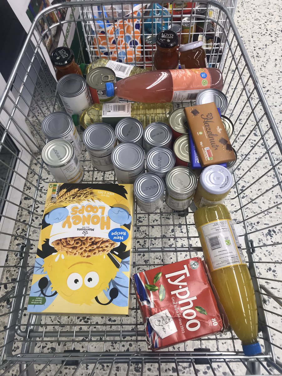 Lg2731's tweet photo. An uncertain time for all. Let’s remember that for some that uncertainty might mean no food on the table. Tonight I braved the local @Morrisons and did a shop for the local #foodbank. It’s not much, but we can all do our bit to rally together #covidー19uk @GlasgowSEFBank https://t.co/8288IQEepL