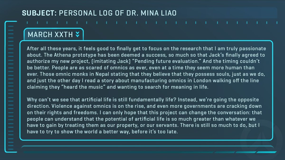 Un nouveau teasing débute pour Overwatch. Nous découvrons une page de journal du Dr. Mina Liao, un des membres fondateurs d'Overwatch bit.ly/38WRitT
