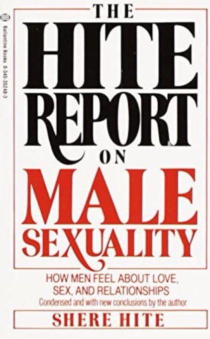 I am reading the Hite report on male sexuality. Great stuff! https://t.co/gcFYBdkJZt<a href="/tag/penis"class="tags"><span>#penis</span></a><a href="/tag/massage"class="tags"><span>#massage</span></a>