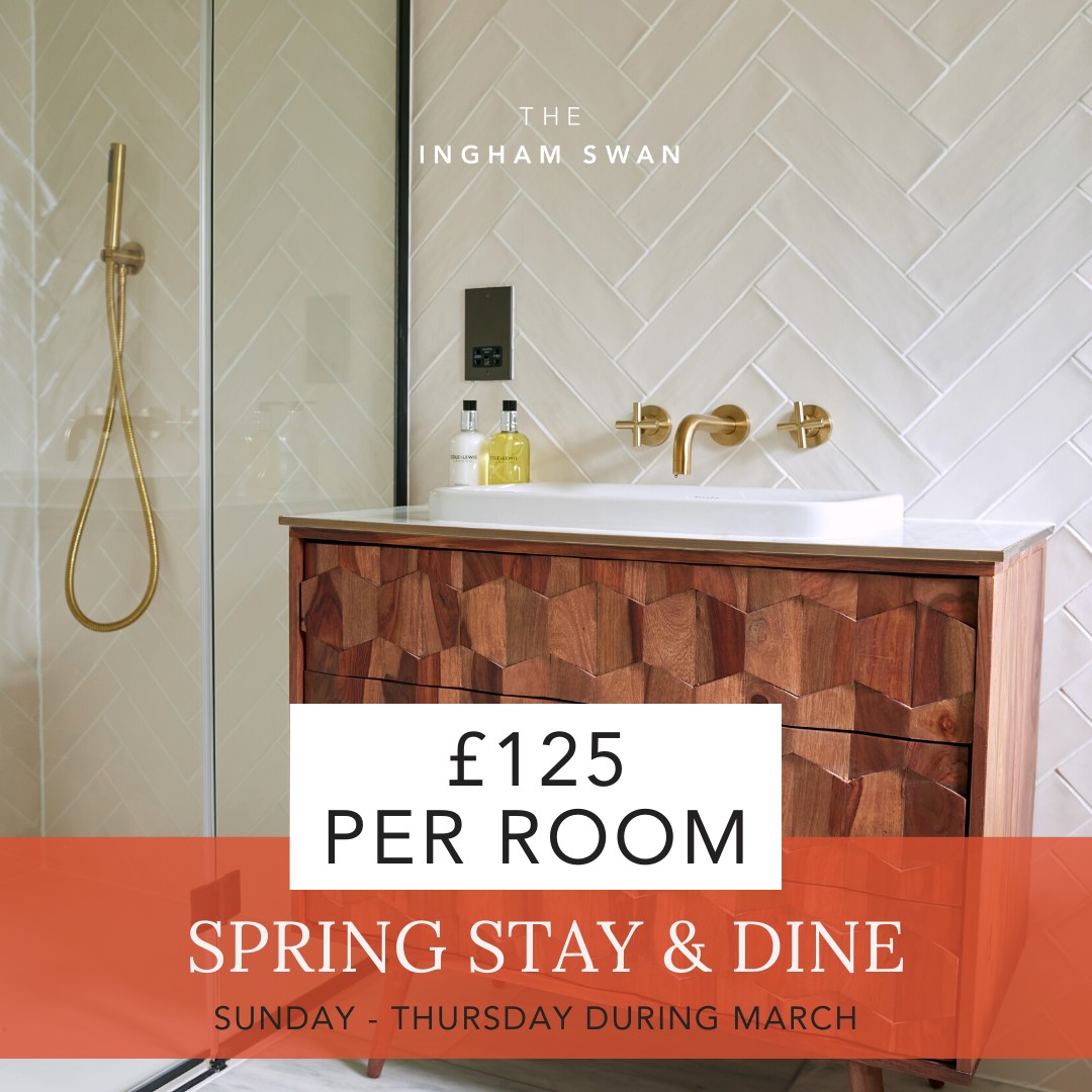 Book now to enjoy a Spring Stay &amp; Dine experience at The Ingham Swan. £125 per room. 

Available Sunday to Thursday throughout March. Must be booked direct. Call us now on 01692 581099 and quote 'Spring Stay &amp; Dine'.
Visit our website for more details.

#BookNow #MarchOffer