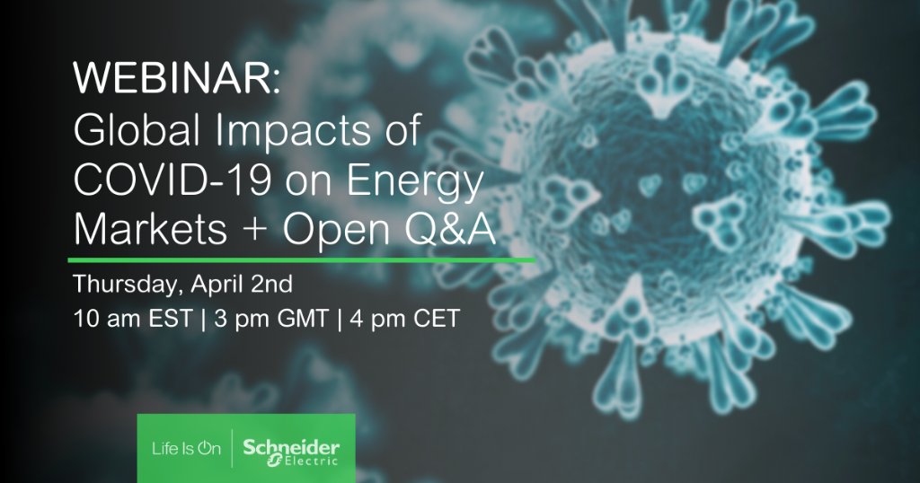 [Update Webinar]
Join our Commodity Analysts, <a href="/RobbieDFraser/">Robbie Fraser</a> and Balint Balazs, to discuss the effects that Coronavirus COVID-19 are having on the crude &amp; natural gas markets and further global impact on April 2nd. spr.ly/60151srPz #LifeIsOn