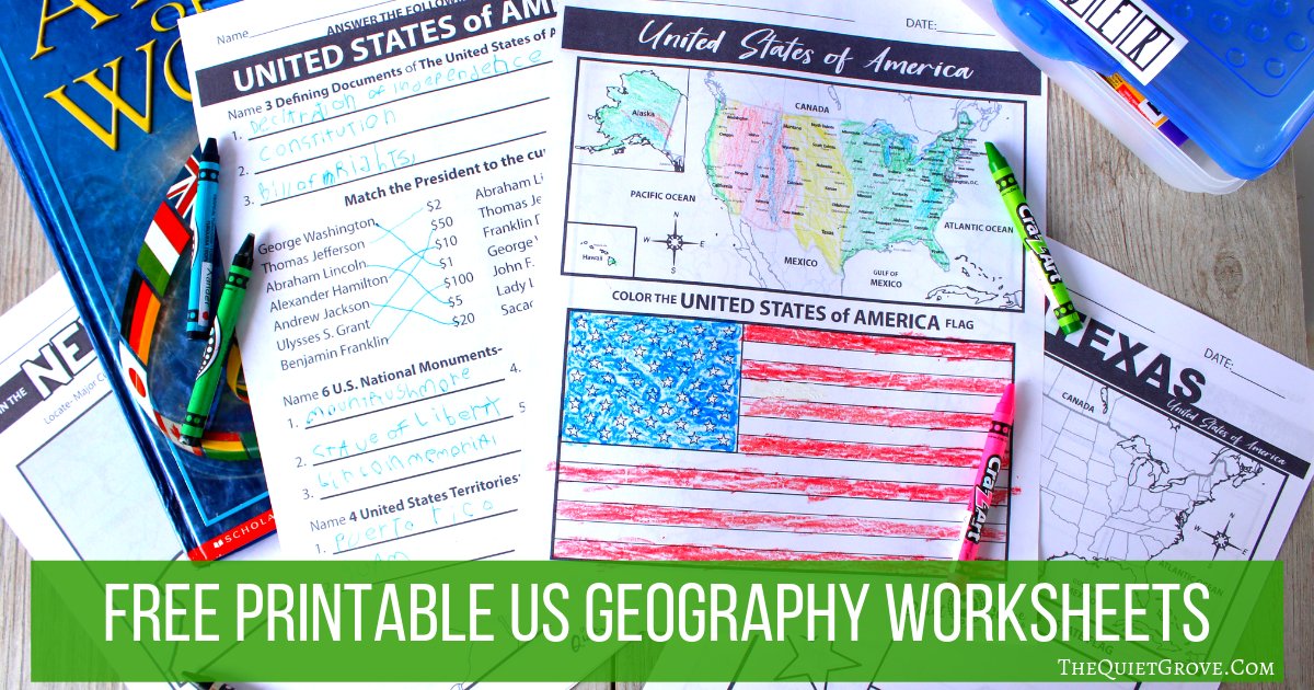 Looking for some Geography worksheets? We designed these US Geography printable worksheets last year for our kids. -->bit.ly/2AvHj0j 

#Schoolathome #EducationResources #Georgraphy #FreeWorksheets #schoolclosure