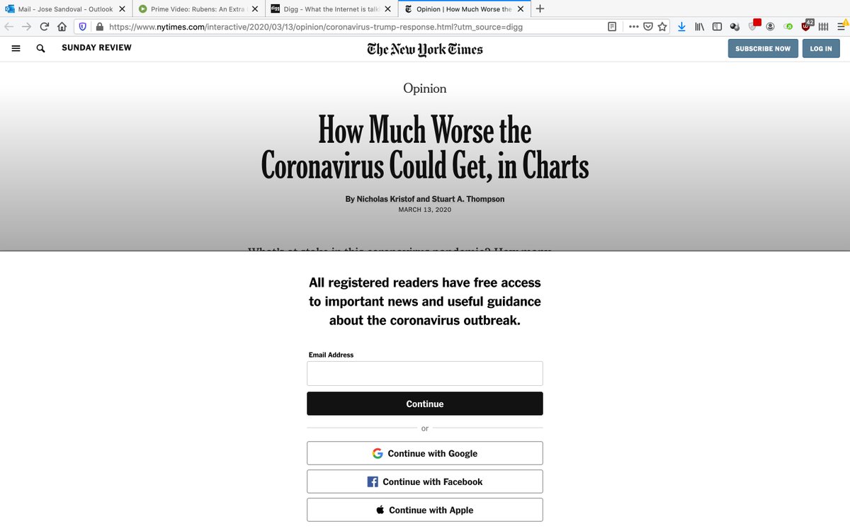 josesandoval's tweet photo. Let me get educated on the Corona Virus. Oh, wait. There's a pay wall @thenewyorktiime https://t.co/9KHTLCjgru
