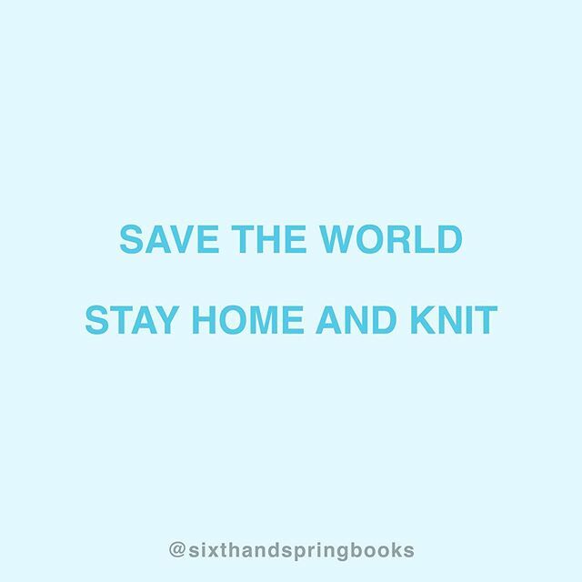 If saving the world means stopping the coronavirus, and stopping the coronavirus means staying home, and if staying home means you’ll be knitting, then logic states the world will be saved by staying home to knit. Stay healthy and knit on, fellow superhe… ift.tt/38TA5lc