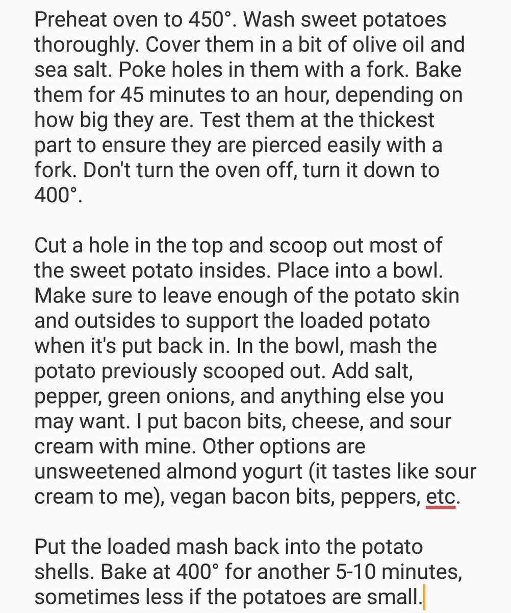 Loaded Sweet Potatoes. Great if you just want something different.