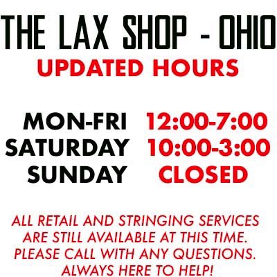 TheLaxShopOHIO's tweet photo. 🚨UPDATED HOURS🚨 During the postponement of the spring season, we will be adjusting our hours slightly until further notice. Be a good teammate and share with your squad. #SupportLocalLax @laxcolumbus @614lax @USLaxCOC https://t.co/4j94bvQeUR