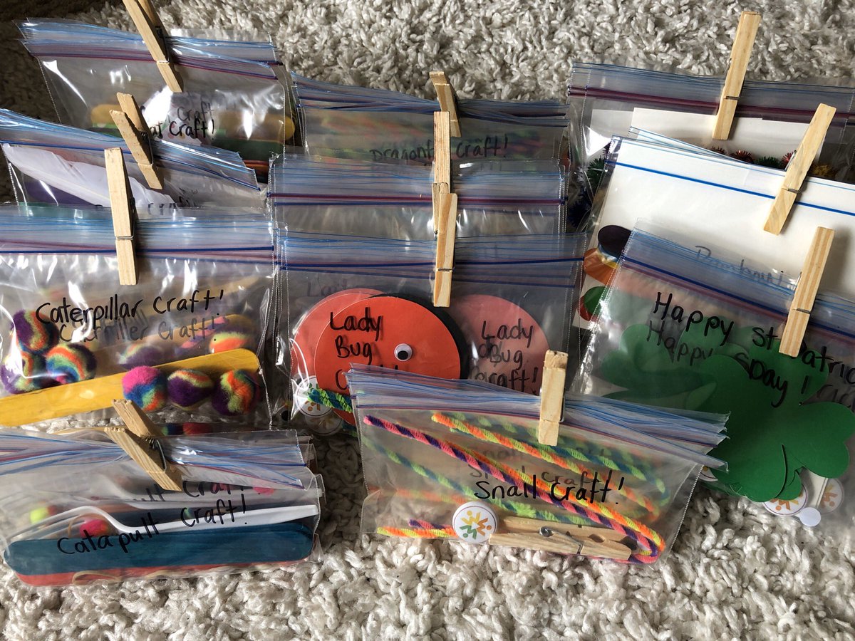 MrsShaversPages's tweet photo. I’ve been busy making craft kits with cancelled March Break camp materials to put in our neighborhood’s #littlelibrary each day to help families with isolation activities! #wcaphoto #isolationiskey #stayhome #lovemyhood #kitchener https://t.co/Bc27ZKQ50a