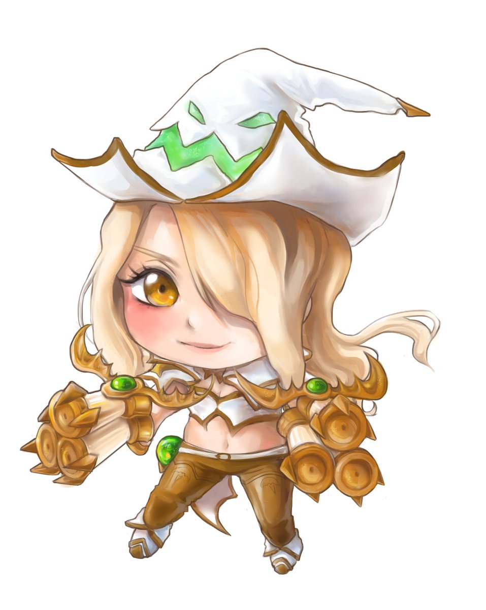 Miss Fortune chibi that I exchanged for a Nunu Bot skin #artoflegends  #leagueoflegends #missfortune, image size:957x1200