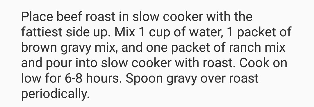 Slow Cooker Beef Roast. Again, this is maybe not the greatest ever roast but it is the easiest by far. Just DON'T OVERCOOK. Add in water or veggie broth if it seems to be getting too dry.
