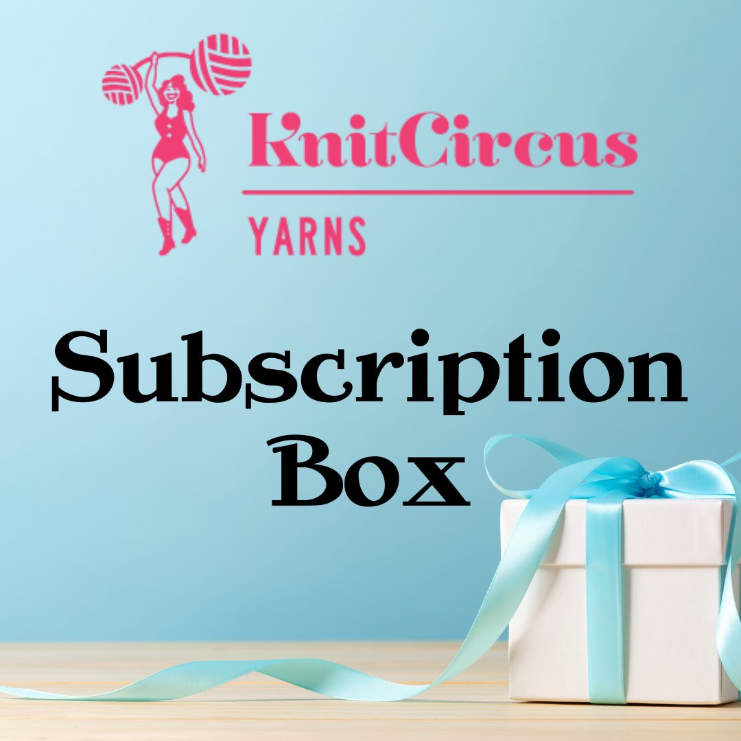 Knitcircus's tweet photo. It's always the right time to sign up for our Subscription Box! Each month you'll receive a never-before-seen colorway in one of our famous dye techniques. Head to our website and grab a spot today. #knitcircus #knitcircusyarns #lys #subscriptionclub #yarnclub https://t.co/p9o463OXxw