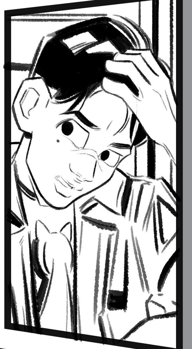 I've drawn so many pages of Bonding at this point whereas if I draw figures without slugs on their chests makes me think the anatomy's off. 