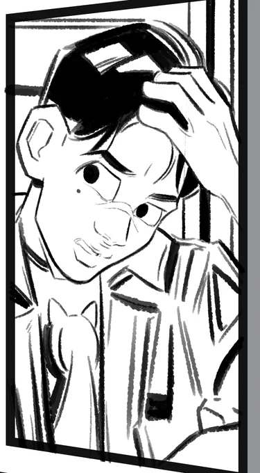 I've drawn so many pages of Bonding at this point whereas if I draw figures without slugs on their chests makes me think the anatomy's off. 
