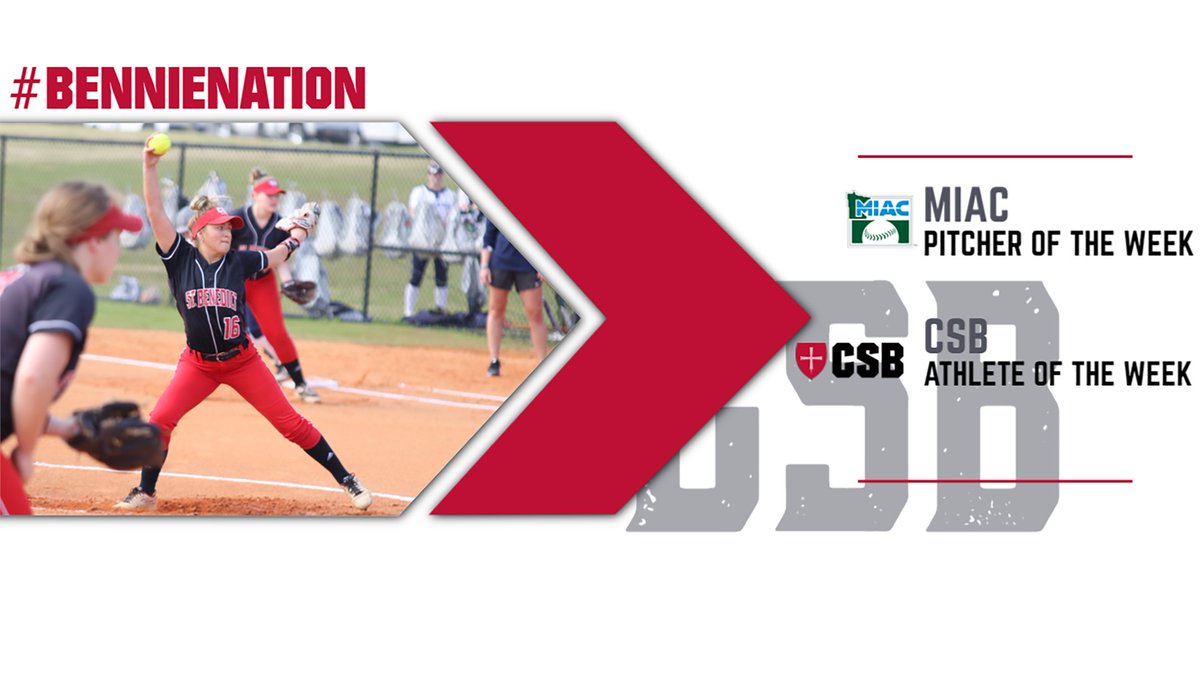 CSB_Athletics's tweet image. After striking out a career-high 16 batters - the most for any Bennie pitcher since 2013 - @CSBSoftball sophomore Grace Gilmore is the CSB Athlete of the Week and the MIAC Pitcher of the Week! #BennieNation bit.ly/3d3OAWC