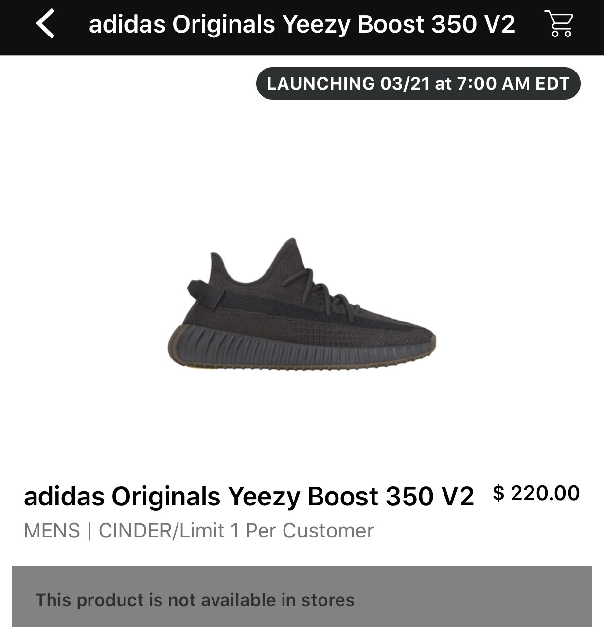 The Sole Restocks on Twitter Yeezy Boost 350 V2 Cinder