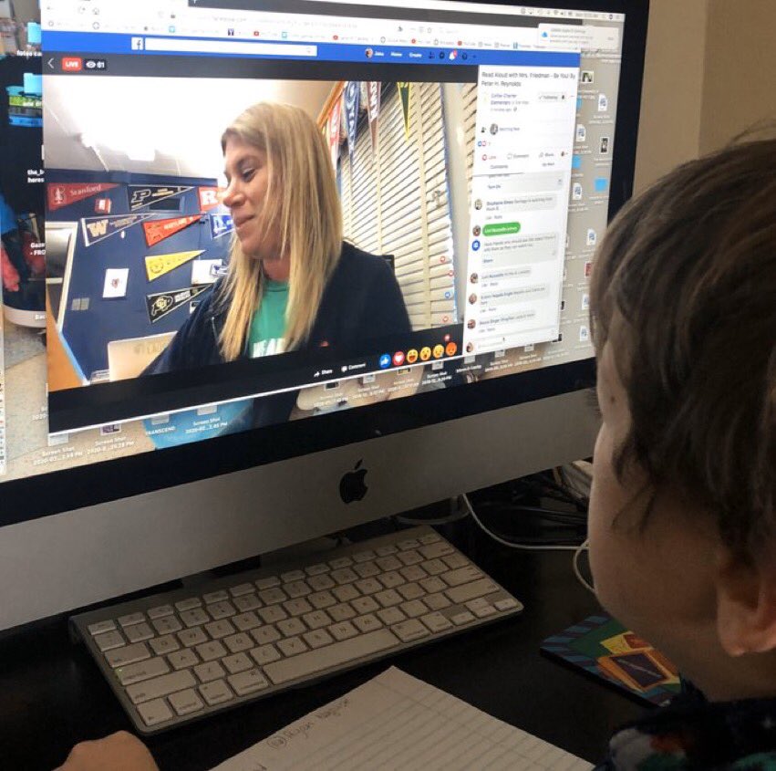 ColfaxCharterEl's tweet photo. Thanks @peterhreynolds!  Our principal just did a #FacebookLive reading #beyou!  Thanks for helping us in supporting our students learning at home! @ColfaxCharterEl @LASchools @LDNESchools @ScottAtLAUSD https://t.co/8ibztTmdes
