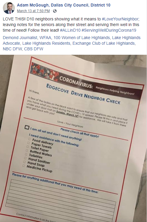 ekcarter00's tweet photo. Insanely proud of my wife for helping spearhead this supply assistance program for neighbors in need. (she's also 8 months pregnant, but no big deal...) #lakehighlands #Neighborshelpingneighbors #LookForTheHelpers https://t.co/xhNYRHFY8o