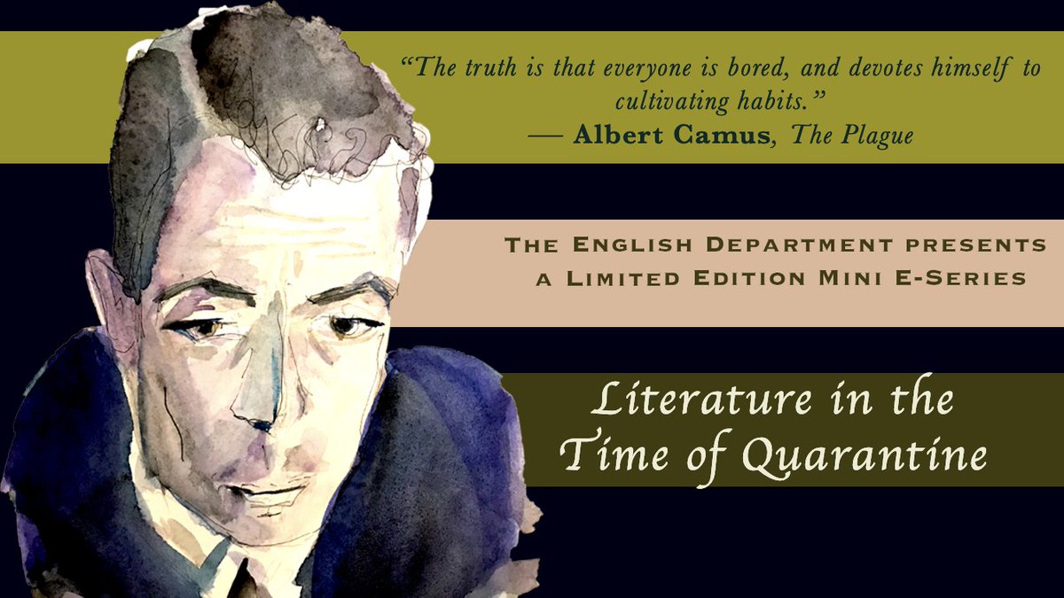 uchicagoenglish's tweet photo. Lit in the Time of Quarantine. First on our list is Albert Camus' The Plague, written in 1947. Stay safe and healthy, fellow readers. https://t.co/MqUU8m4pXH