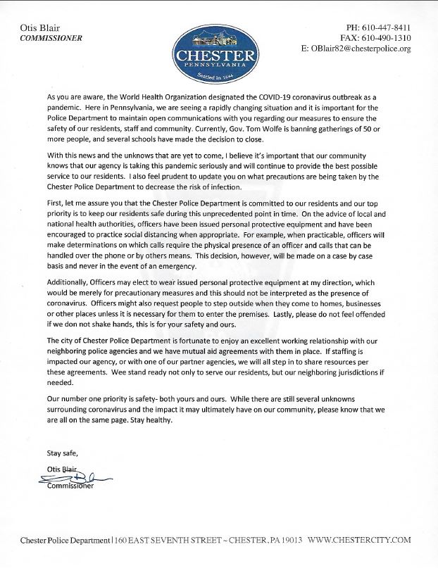 Message from Commissioner Otis Blair  ocv.im/djLLeaP