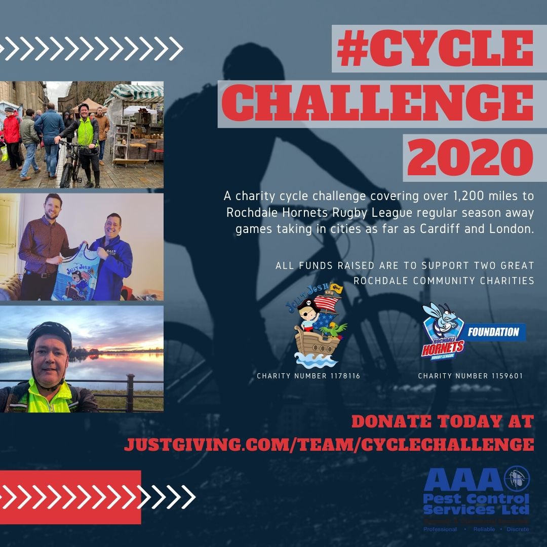 mark_ratters's tweet photo. @RochdaleHornets @HornetsSpF @Jolly_Josh1 After todayβs news of temp suspension to the @RFL Season this is also going to affect my #CycleChallenge2020 training will continue & if it means rides will have to be week on week then so be it!thanks for your continued support ππ»π΄π»ββοΈππ» https://t.co/RVhprL9BzB