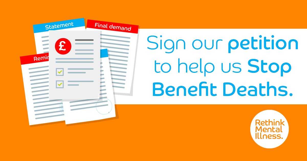 We are very pleased to support the call by <a href="/Rethink_/">Rethink Mental Illness</a> for an independent inquiry into welfare benefit related deaths. 

Sign the petition here ow.ly/nkjB50yJ5WK