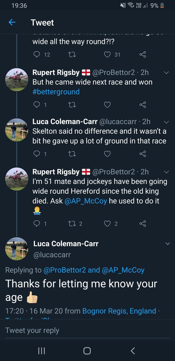 RBoyce1985's tweet photo. @JamesWe16217374 @BobH_Betting @MissStrogoff @weatherbysltd @BHAPressOffice @dickyjohnson77 What a absolute disrespectful piece of shit!! #BadLoser #BadGambler #GamblingAddict https://t.co/DCvteLcxbm
