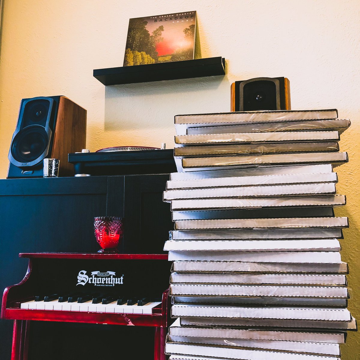 Just shipped out all these #vinyl for early release! Grab yours this week and we’ll ship within 24-hours. Spin something #new while we are all #stuckinside. 

Order: thekrakenquartet.bandcamp.com 

#vinylcollector #newmusic #percussion #mathrock #postrock #progrock #drums