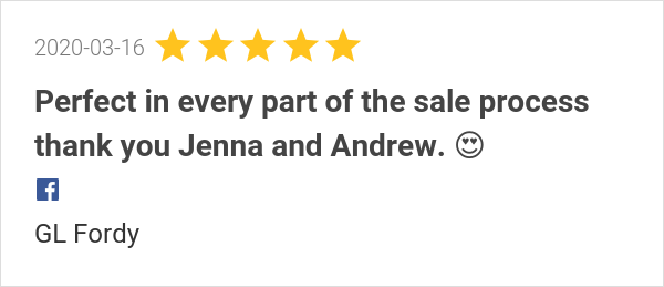 fnburnie's tweet photo. New 5.0-star Review: "Perfect in every part of the sale process thank you Jenna and Andrew. 😍" https://t.co/qsQWyS1i1F