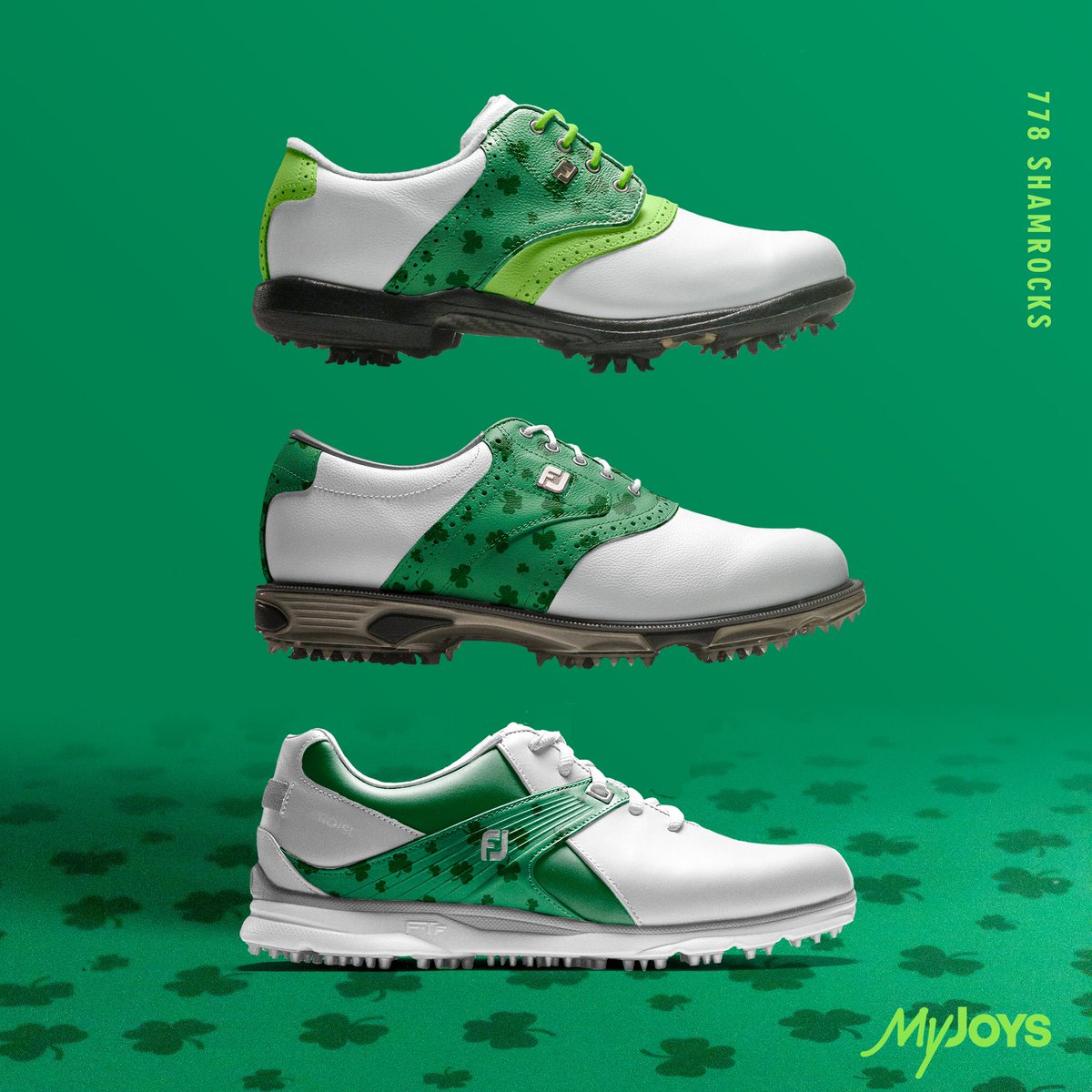 Think you can do better?

Share your #stpatricksday MyJoys designs with us and we’ll repost all the best ones.

Visit the MyJoys section of the website, create your design then save a screenshot.

Tag @footjoyeurope in your post.

#FootJoy #1ShoeinGolf #MyJoys