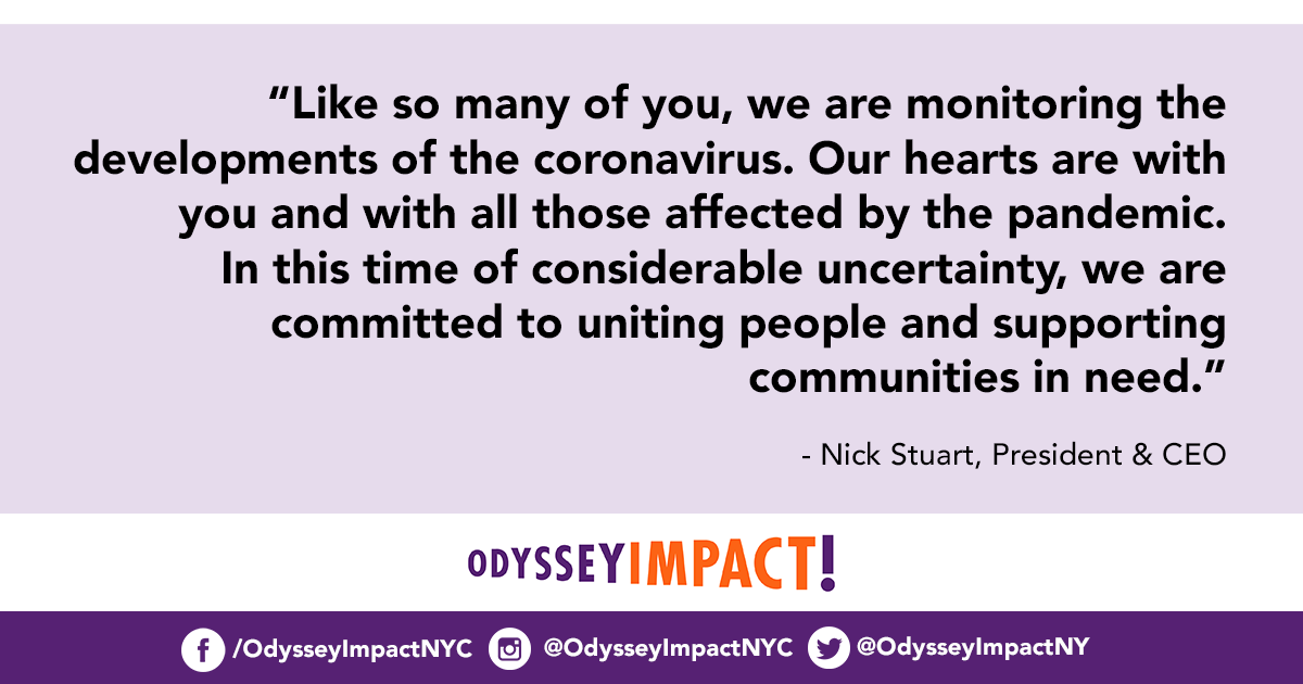 OdysseyImpactNY's tweet photo. Compelling stories can help communities, especially in times of need. Read our plans in this full statement: https://t.co/0ABMoKVO4g https://t.co/Va4ytWIEy4