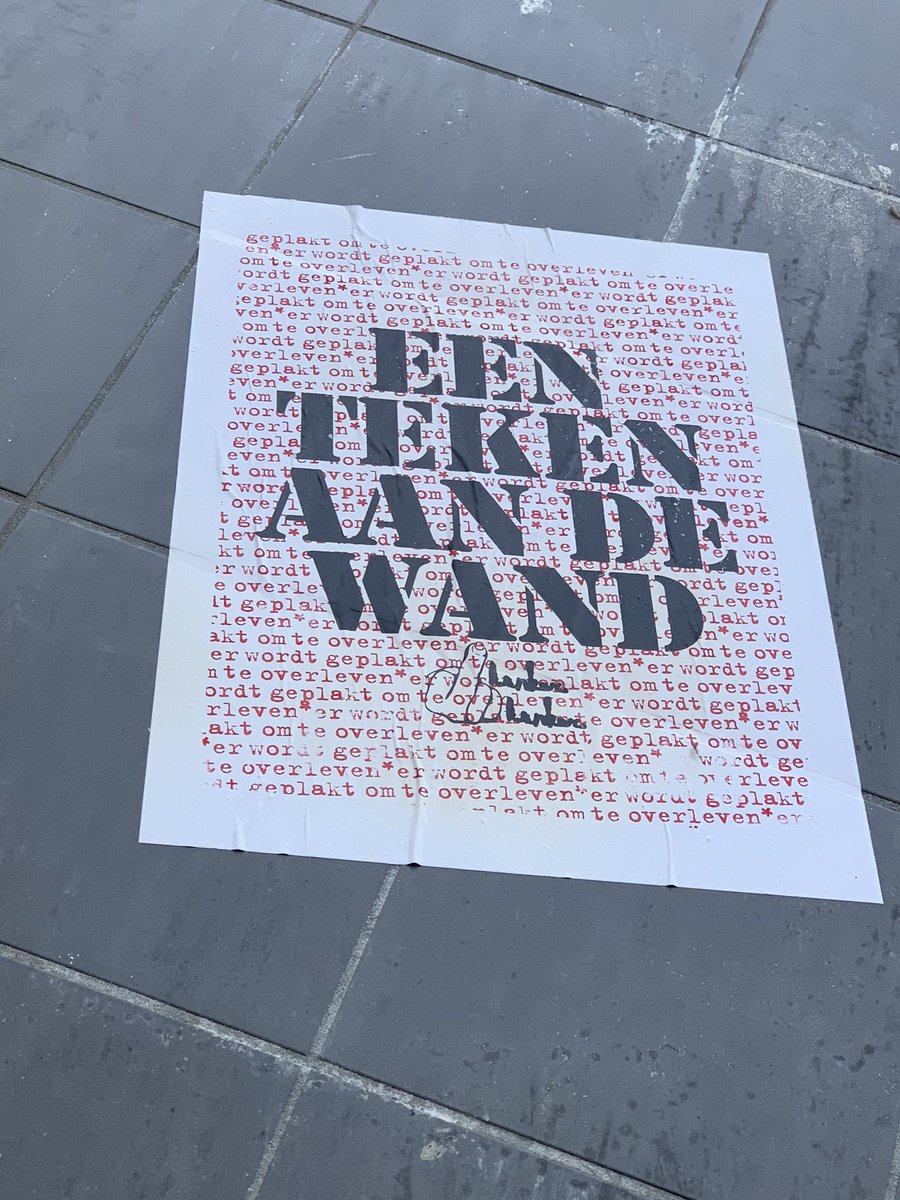 Weet iemand van welke organisatie deze poster is? #eentekenaandewand