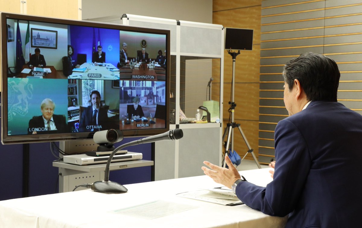 achlendra's tweet photo. After Prime minister @narendramodi #SAARCfightsCorona video conferencing, The #G7 nation also united and organised a video conference. See the family picture via @kantei @Twiplomacy
#Coronavirus #SocialDistancing #COVID19 #CoronavirusPandemic
@amitmalviya #SAARCNations https://t.co/2aZCK1pbrf