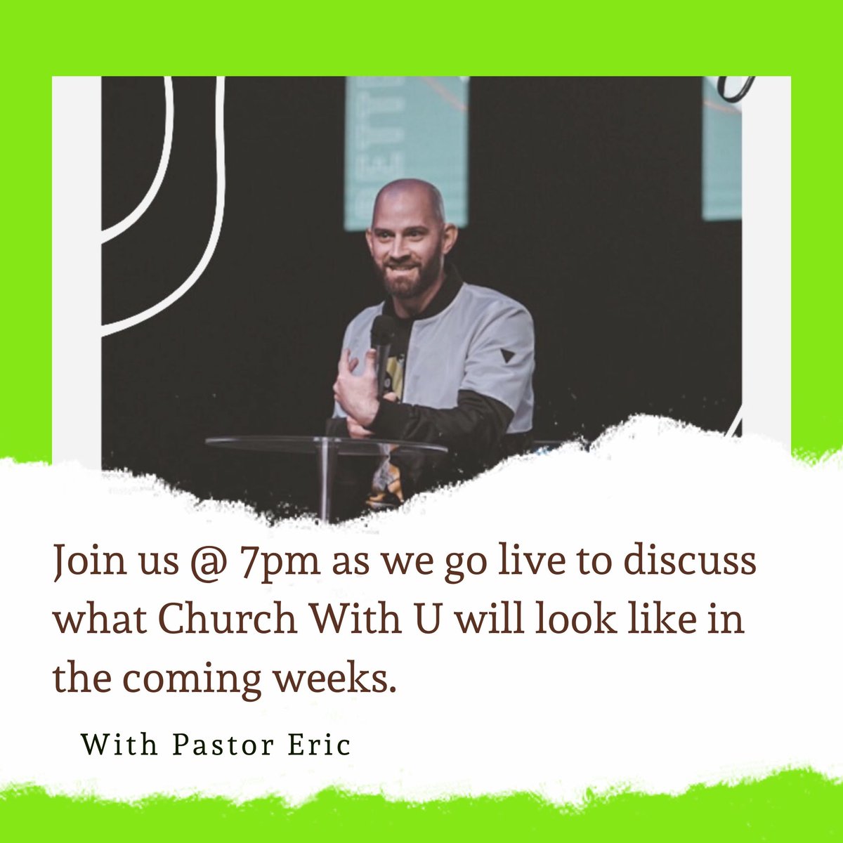 _ChurchWithU's tweet photo. Meet us on our Facebook page @ 7! https://t.co/ky9MstiG9z