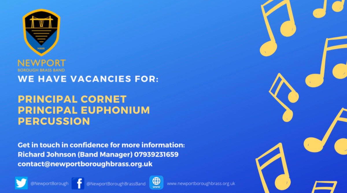 Some exciting opportunities have become available, to sit on 2 key principal seats or join our experienced percussion team! Please share and get in touch if you or someone you know may be interested! 🎺🥁 #PortHour