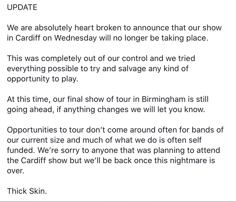 thick skin (@thickskinband) on Twitter photo 