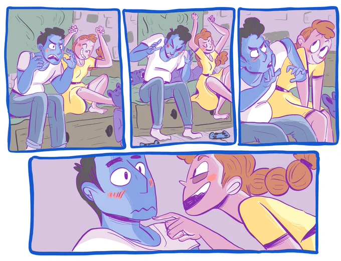@Feather_Notes @strathven I was really proud of this page for the shading, the expressions... I worked hard on it Dx 💜 
