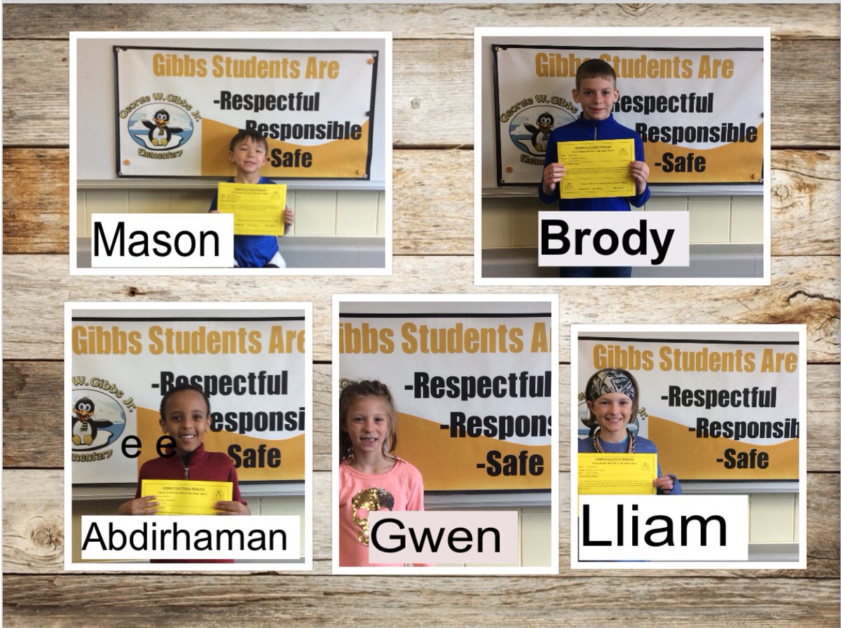 A big shout out to our FISH winners this week!
Great job being safe, respectful, and responsible!