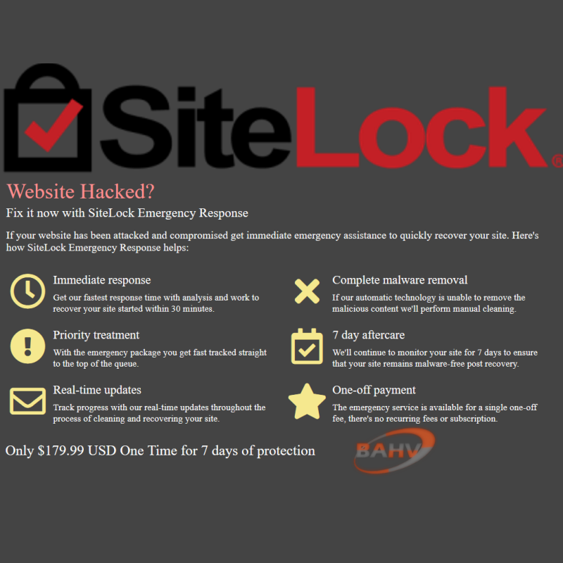 BahvServerTools's tweet image. #Website #Hacked ?
#Fix it now with SiteLock Emergency Response
tools.bahv.net/members/store/…
#Security #FIX #Web #webdeveloper @BahvServerTools #WebsiteDevelopment #websecurity