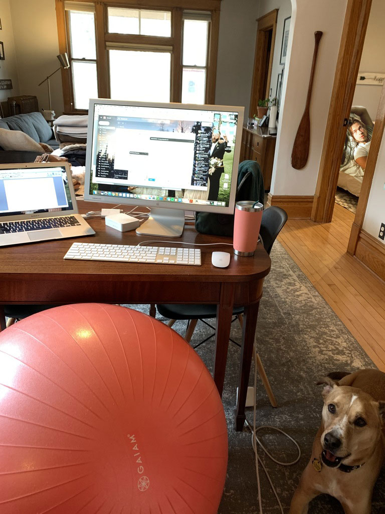 LinnihanFoy's tweet photo. #hereatlinnihanfoy we're doing everything possible to stay healthy and safe. We're here and fully committed to our clients. This means keeping up with our work, remaining responsive, staying organized, and maintaining productivity. Check out a few of our WFH set-ups! https://t.co/i2aClS9ITI