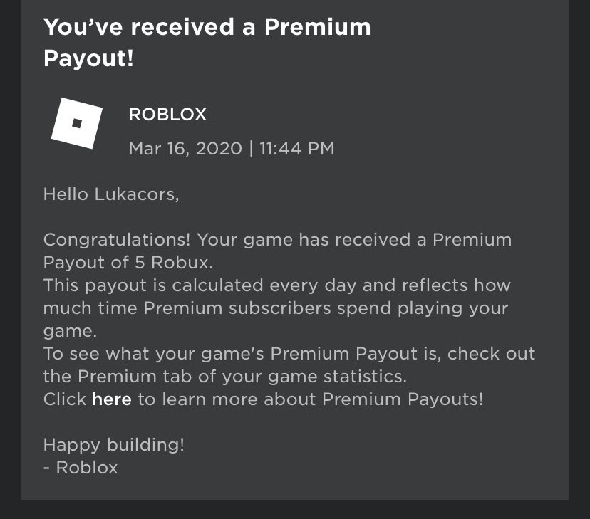 Premium Payouts Roblox