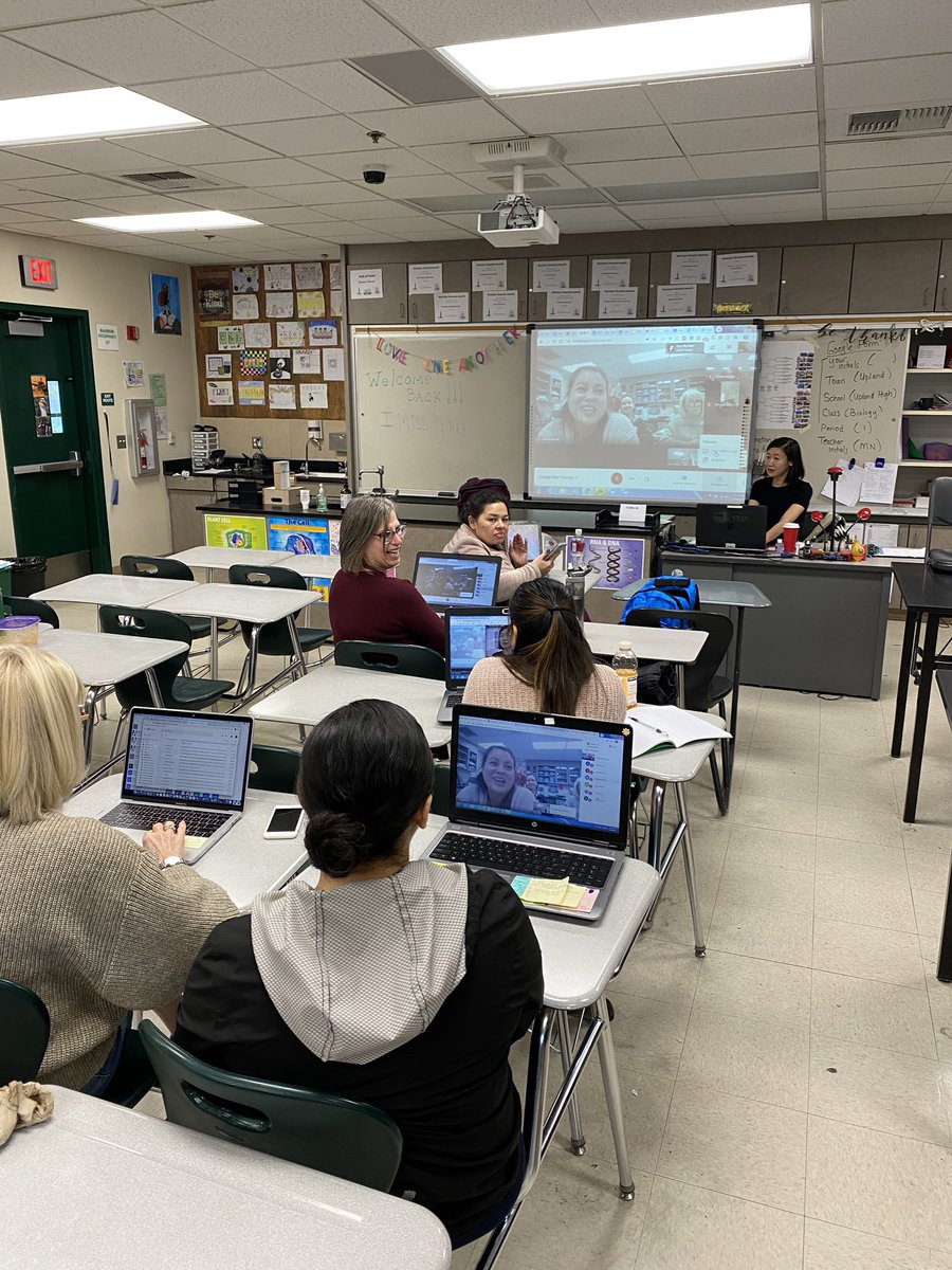 We are so thankful to our fabulous tech leads who have really stepped up to help out teachers. Here is <a href="/msnguyenbio/">My Nguyen</a> teaching teachers how to use Google Meet and @zoom_us for distance learning 💻 <a href="/UplandHS/">Upland High School</a> <a href="/UplandUnifiedSD/">Upland Unified School District</a> <a href="/KinseyEdu/">Ed Kinsey</a> <a href="/TrevorTechTL/">Trevor Foglesong</a>