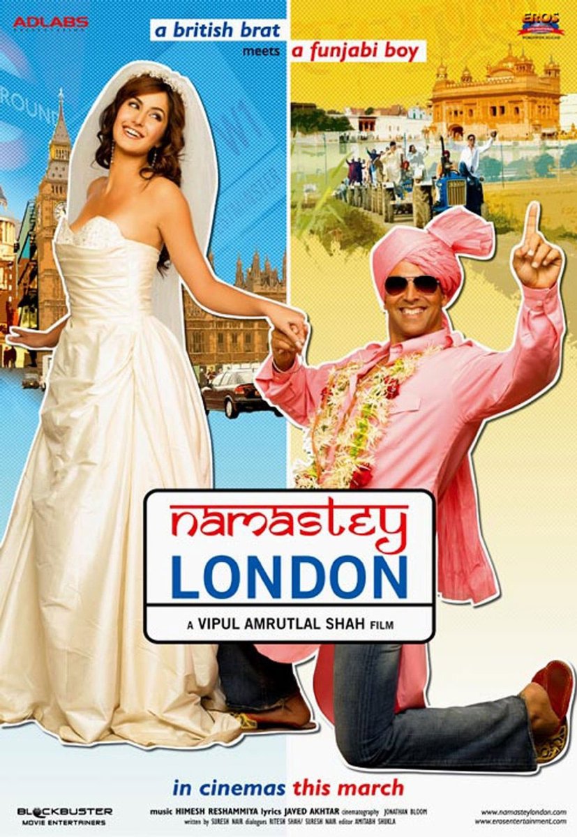 45th Bollywood film:  #NamasteyLondon Enjoyable romcom. Akshay and Katrina have good chemistry, the light "social commentary" behind the romance was a plus. I saw it almost a decade ago and I feel the movie would come across as a bit dated now but it's overall a fun watch.