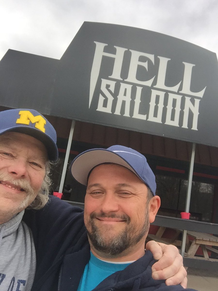 PinckneyJones's tweet photo. irresponsible....yes! But, I just had the “last” last call in Hell, Mi.
No place I would rather be with this fella #FUCoviD #youcancontrolyourhealth
#VE4Life #HellSaloon https://t.co/E3PaGMkjbF