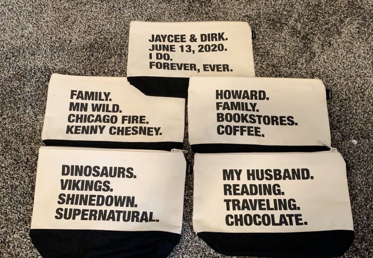 nels_jaycee8's tweet photo. Shout out to @theShopForward for helping me get the perfect bridesmaids gifts 😍 each gets their own personalized bag! @RadioAmy https://t.co/8DJoDou0Tc