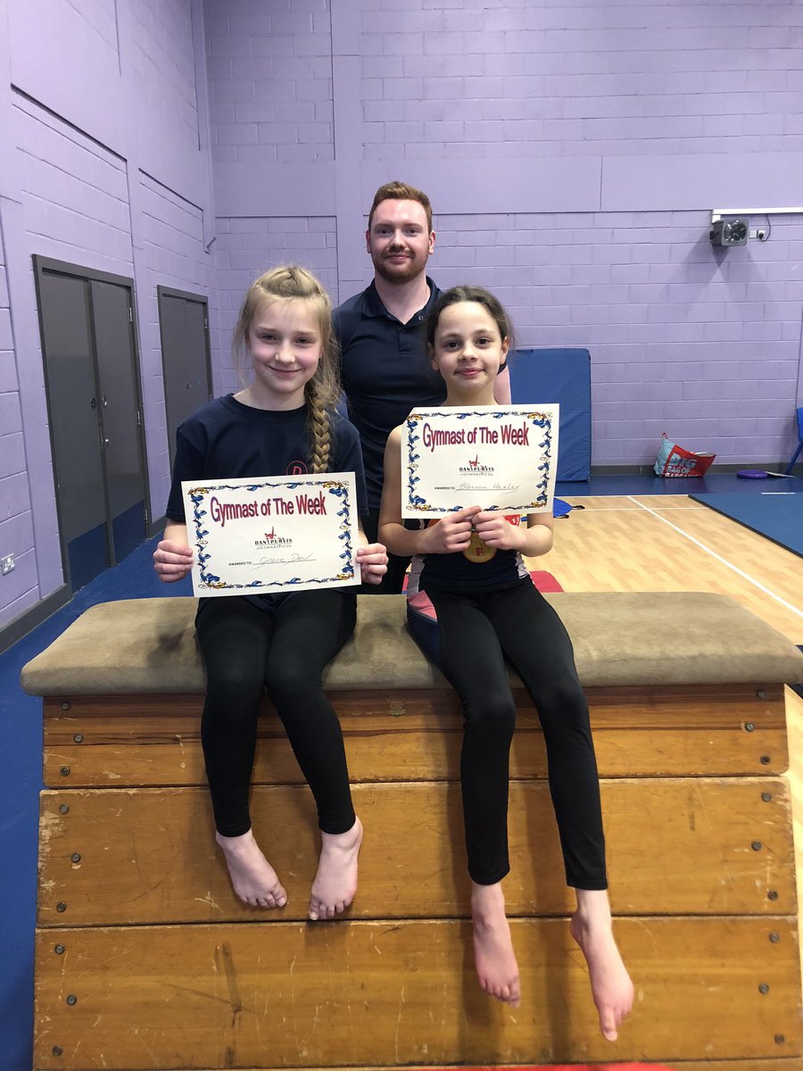 Well done to our gymnasts of the week Grace and Blossom at the 16:30 Friday class. Keep it up guys