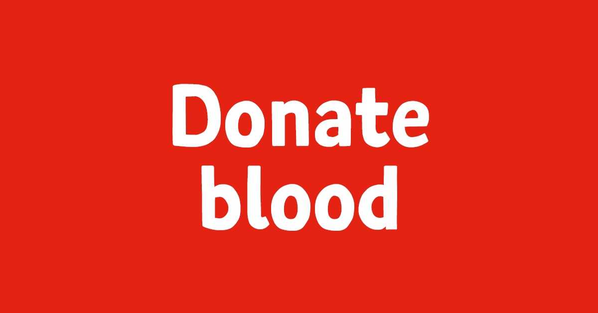 Please make an appointment to donate blood this week. If you’re healthy and haven’t travelled overseas in the last 28 days, we need you to help us meet demand: don8blood.com/39NowgC