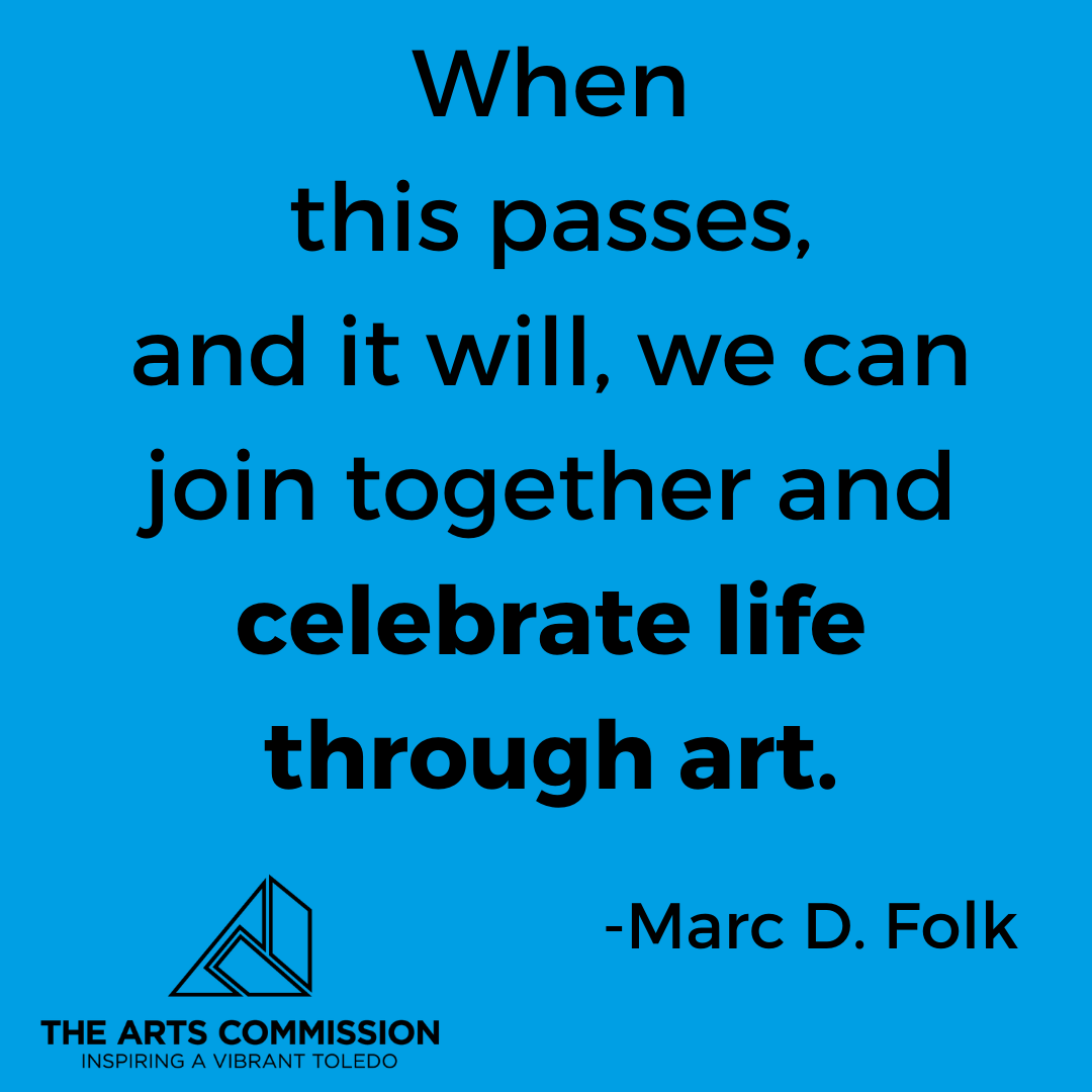 loop_toledo's tweet photo. In response to COVID-19, The Arts Commission staff will be working remotely for at least the next two weeks.  We're doing our part to be safe and "flatten the curve." Should you need to contact a member of our staff, please visit the staff directory at https://t.co/p0ODQlSyoU. https://t.co/QC98r415cP