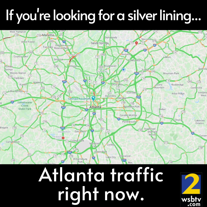 wsbtv's tweet photo. What rush hour, Atlanta? https://t.co/EaqYDYgzbf