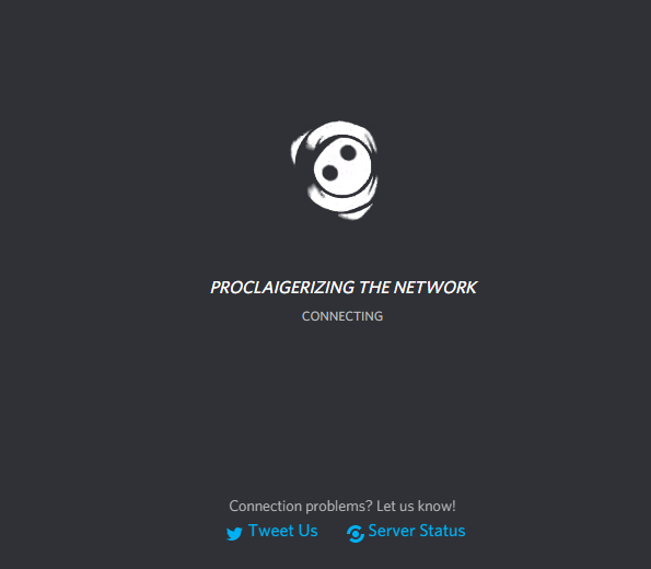 phantomrayv's tweet photo. @discordapp I think servers are down. I was speaking with my girlfriend and suddenly the call dropped. And i disconnected. Internet works fine but i can't seem to be able to connect. It's been like this for a while. https://t.co/19hmKge3yb