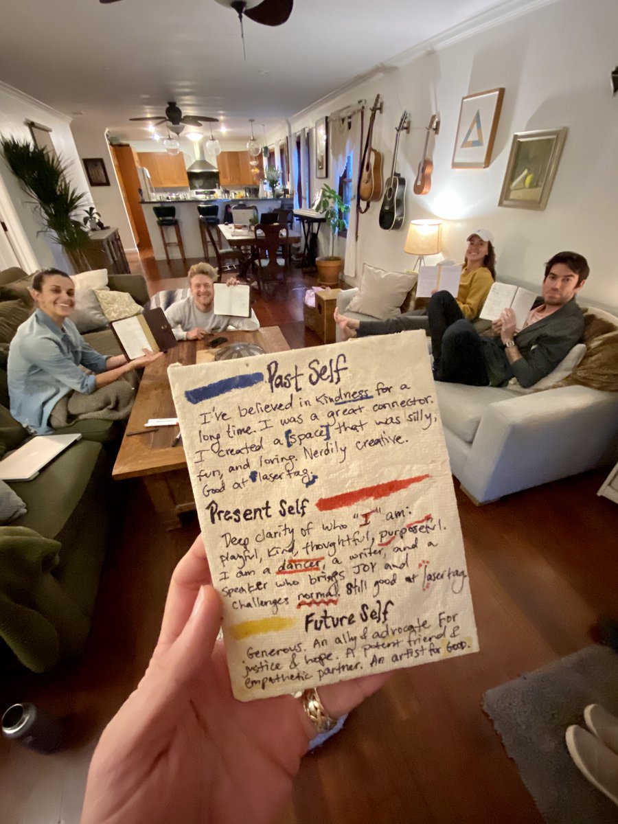 houstonkraft's tweet photo. Did Day One of the Kind Journal with my roomies tonight and had some beautiful conversations.

Excited for more #deepkindness tomorrow. Follow along at https://t.co/3D5D00cMY5 &amp; @careacter <3

I love my past self, my present self, my future self, and YOU. https://t.co/L4mzEBGfFv